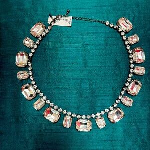 Natasha Rhinestone 21” Necklace Signed